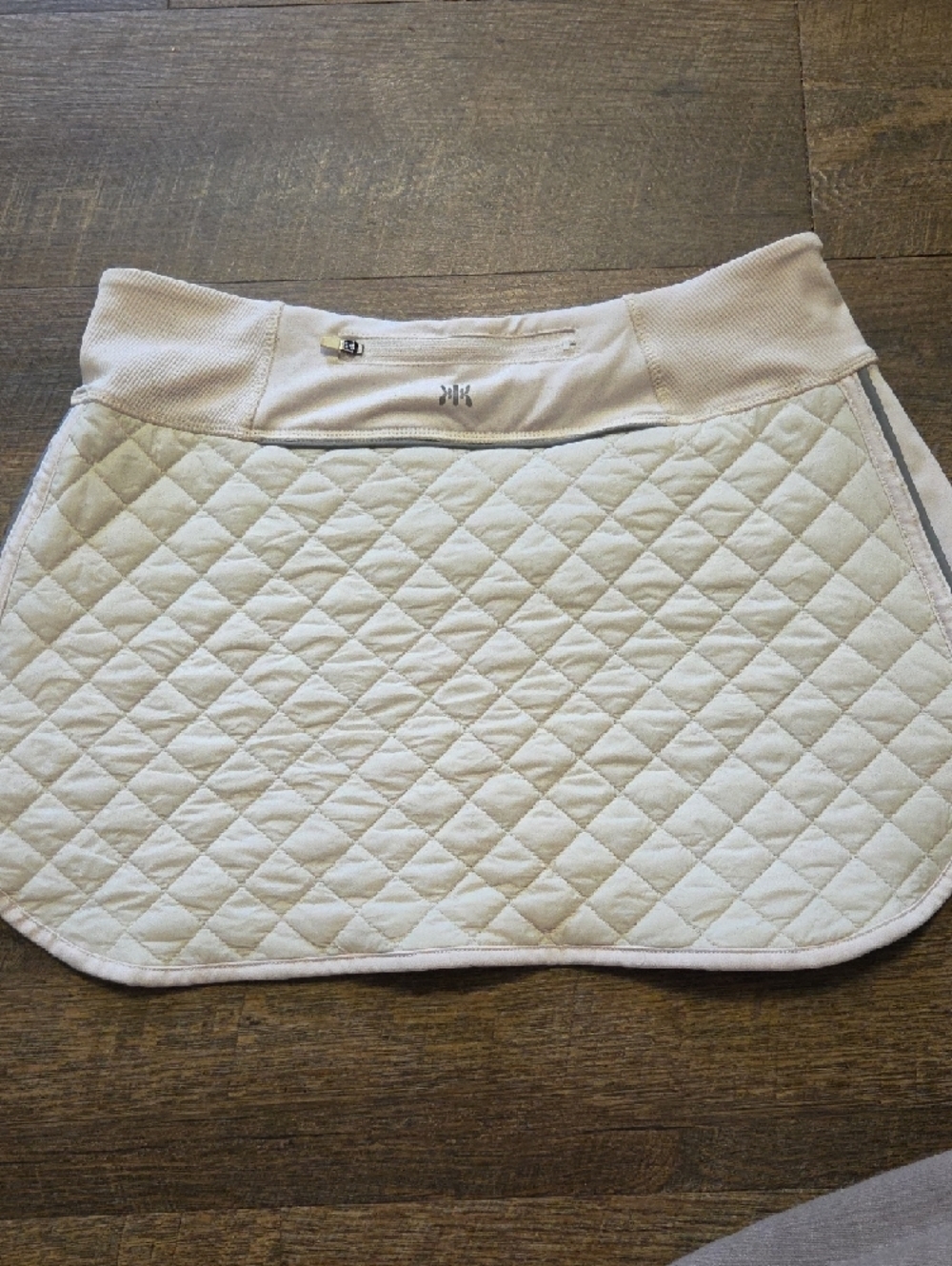 (#74) Kyodan Quilted Mini Skirt in Cream - Picture 4 of 7